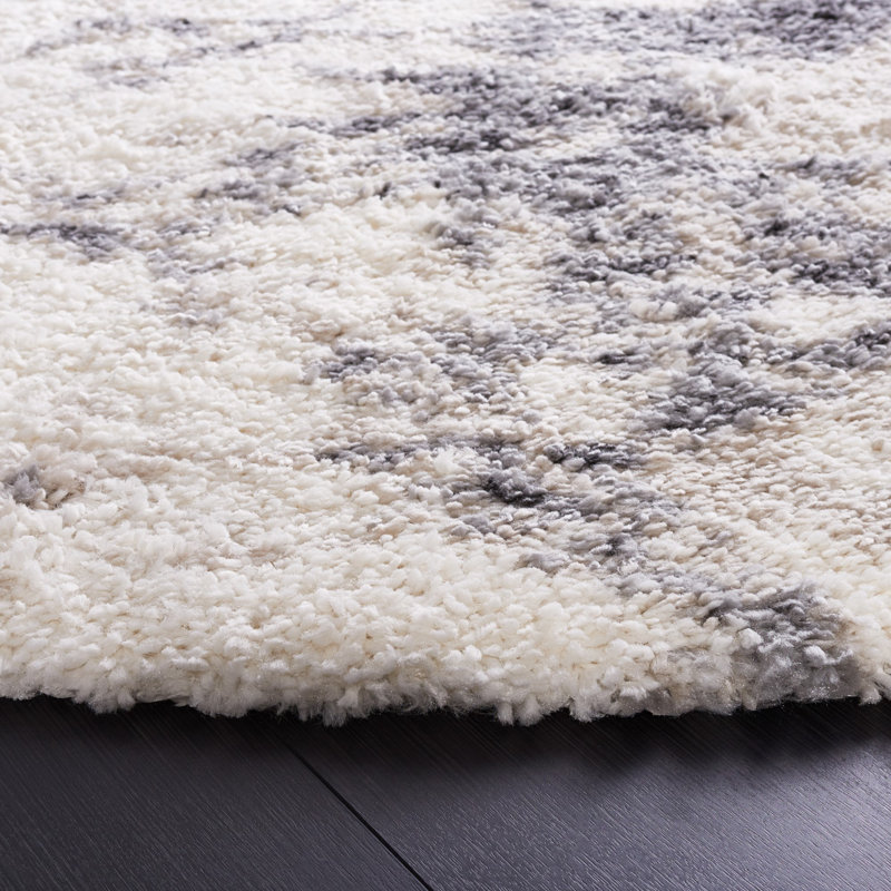 Tapis ivoire / gris Fontana 834, Rond 6 pi 7 po