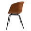 Chaise de salle à manger rembourrée en similicuir avec structure en métal et café de style moderne (décoration unie)