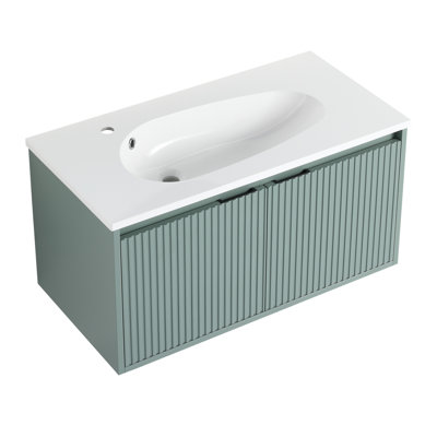 35.8'' Wall Mounted Single Bathroom Vanity Base Only
