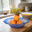 Bol décoratif rond Obmre pour la décoration intérieure - Bol décoratif en verre moderne pour table d'entrée, comptoir de cuisine ou décoration intérieure - bleu et transparent-53540055