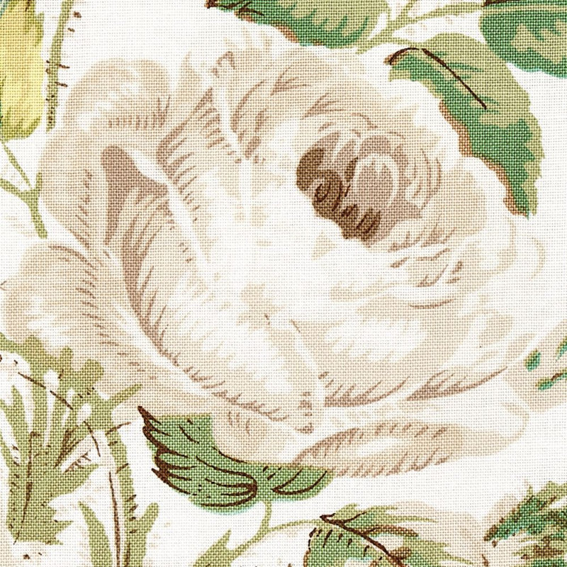 Loudon Rose Fabric, Ivory