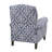 Kirby Push Back Recliner With Solid Wood Legs, High Camel Back, And Fretwork Pattern Upholstery For Elegant Comfort-148844964