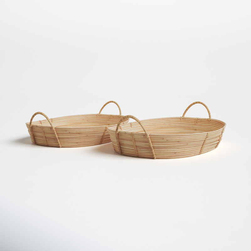 Deirdre Wicker Tray - Set of 2