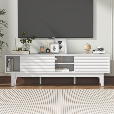 Meuble télé de style moderne avec porte coulissante