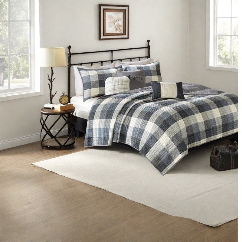 Reversible 6 Piece Polyester Bedding Sets Full Queen, Farmhouse Home