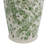 White Ceramic Flower Vase with Green Floral Pattern-1209544998