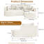 Canapé modulaire courbé en chenille de 106 po avec coussins surdimensionnés profonds et coussins décoratifs, 4 places, aucun assemblage requis pour le salon, beige à droite-862533965