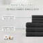 Ensemble de serviettes de bain 100% coton Phoebe 500 g / m² zéro absorbant Home Weavers, 16 po x 24 po (12), 27 po x 54 po (6) (6 serviettes de bain, 12 serviettes de bain), noir-130204250-130204253