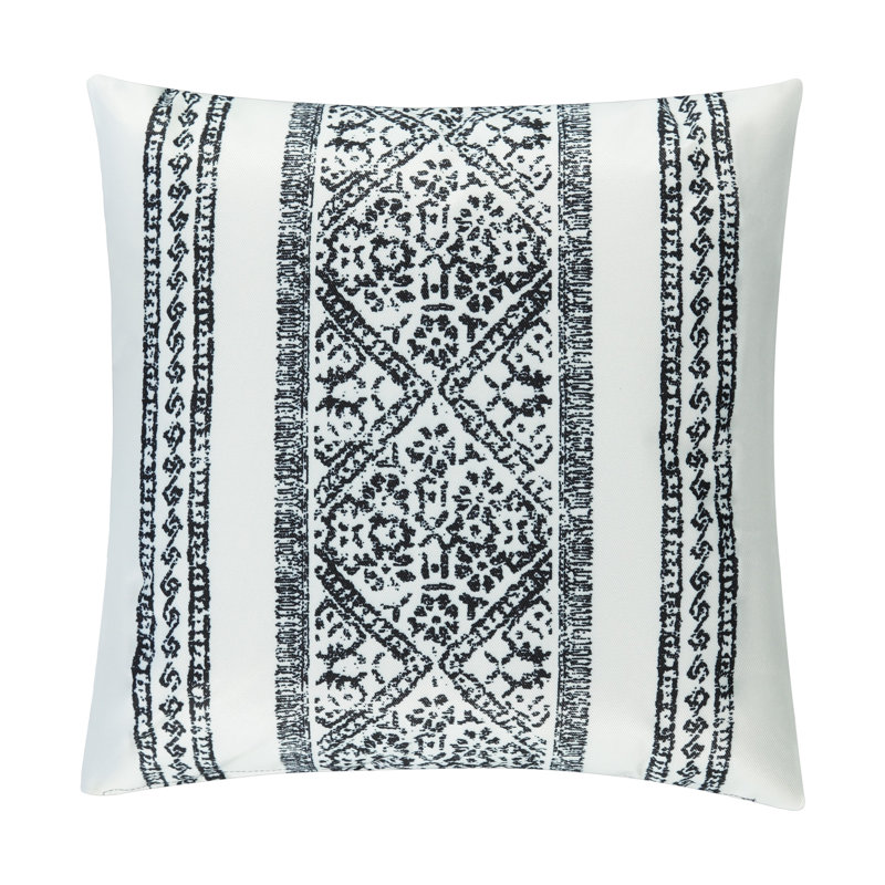 Housse de coussin Mahara, 18 po x 18 po, Noir