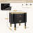 Contemporary 2 Drawers Nightstand With Curved Profile Design, Bedside Table With Exposed Legs, Bed Side Table