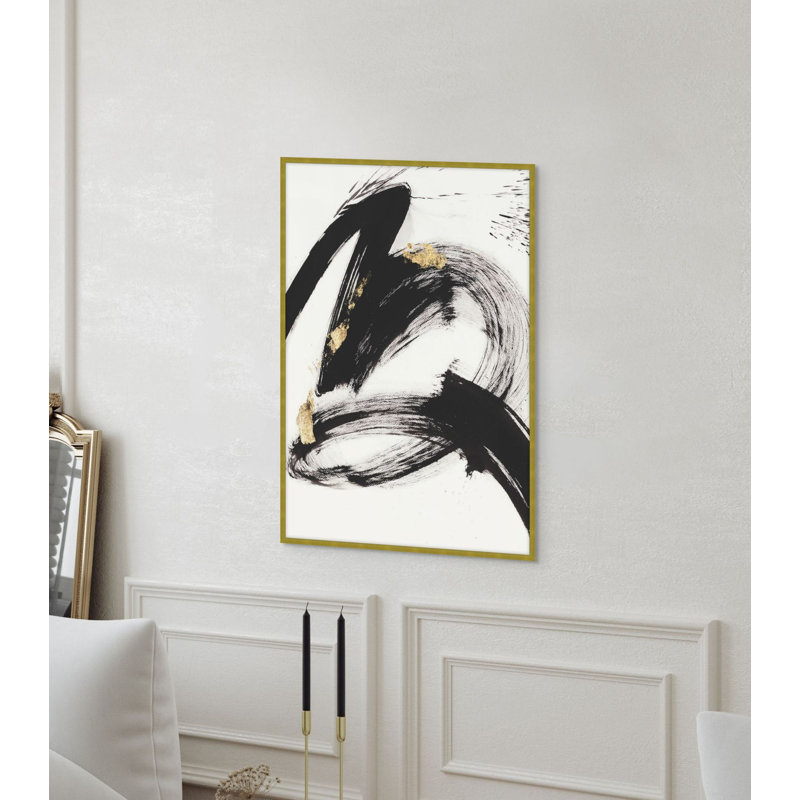 Gilded Strokes 3 Framed Print, 37.5" H x 25.5" W
