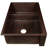 33" Hammered Copper Kitchen Apron 70/30 Double Basin Sink with Short 5" Divider w/ Matching Drains and Accessories