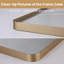 Miroir de salle de bain simple et moderne au cadre en aluminium brossé-683090022