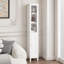Armoire de salle de bain haute 66,92 po avec tablettes réglables - 1 porte autoportante pour petits espaces, maison, salle de bain, cuisine, salon
