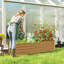 Lit de jardin surélevé galvanisé 6 pi x 1,5 pi x 1,3 pi, effet bois brun-1680474410