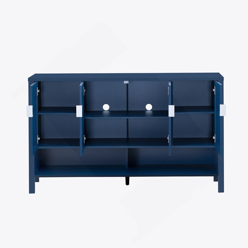 Buffet de rangement avec 4 portes, buffet avec tablettes réglables, armoire d'appoint pour le salon, la salle à manger, le bureau