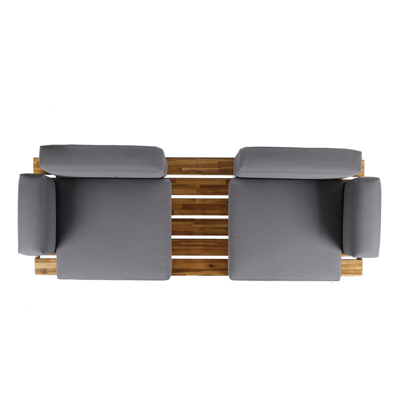 Causeuse d'extérieur avec table basse Canoga