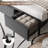Upholstered Bed Frame with 2 Storage Drawers, Modern Full Platform Bed with Charging Station & LED Light, No Spring Box Needed-1841762911