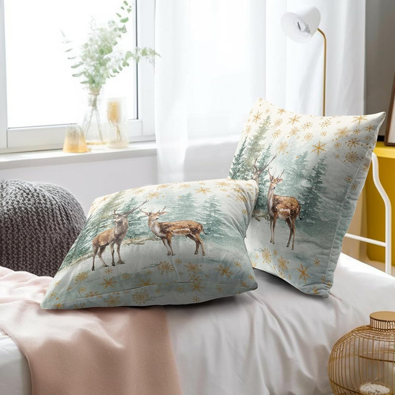 Ensemble de 2 housses de coussin Winter Deers