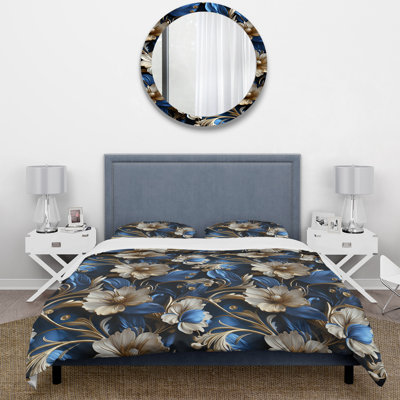 Regal Baroque Flourish Victorian Pattern IV Floral Duvet Cover