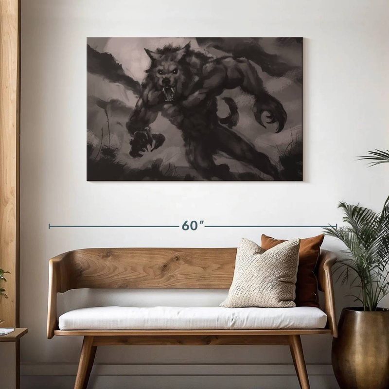 Kelan Werewolf, 30" H x 45" W