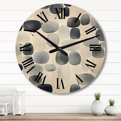 Horloge murale en bois surdimensionnée rétro