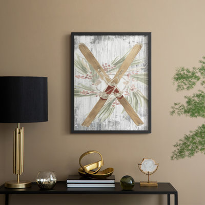 Pinecone Lodge Collection B Framed Print - Solid Wood