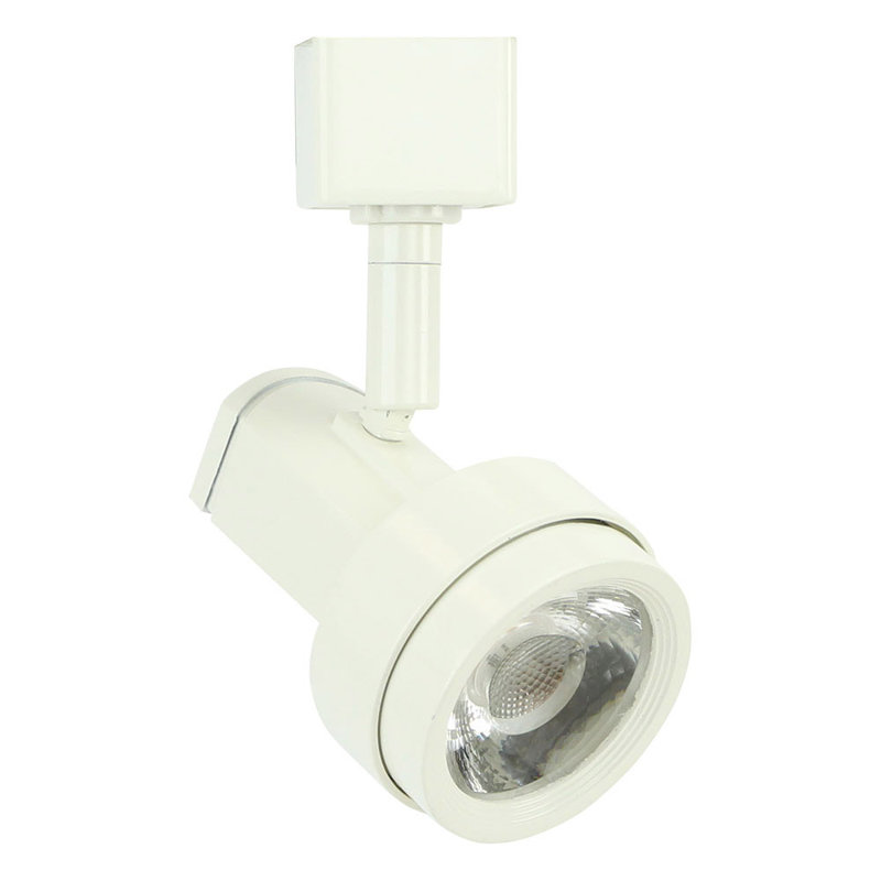 Tête d'éclairage DEL à rail, H 7 po x l 3 po x 4,75 po, Blanc, 18 W