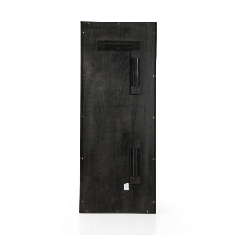 Bellvue Rectangle Metal Mirror, Black