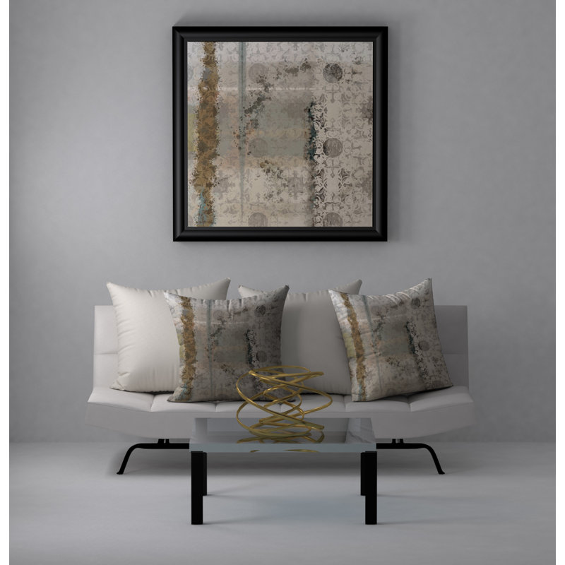 Abstract Reversible Throw Pillow, 18" x 18"