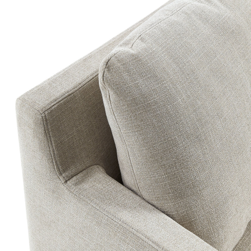 Fauteuil pivotant recouvert de tissu Serene, Tissu beige