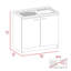 Évier utilitaire avec armoire, double porte et une tablette Napoles-661641563