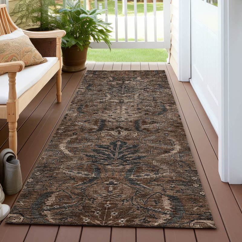 Chayil Machine Washable Indoor/Outdoor Rug, Runner 2'3" x 7'6"