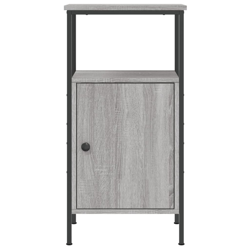 Hedger 41cm W Iron Bedside Table, Grey Sonoma, Individual
