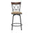 Basche Swivel Upholstered Microfiber / Microsuede Adjustable Height Counter Stool with Iron Frame