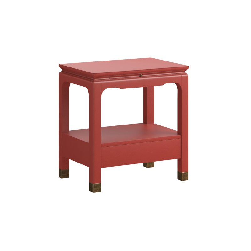 Eave Bedside Table - Ink, Red