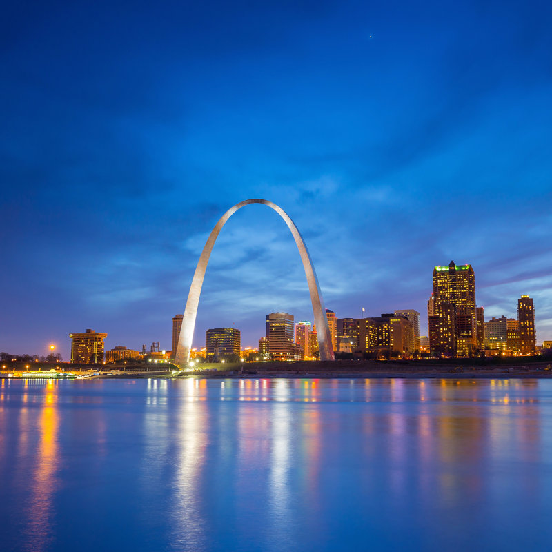 Margonis St. Louis Downtown - Wrapped Canvas Print, 30cm H x 30cm W x 3.8cm D