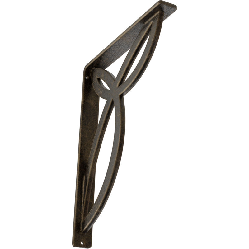 Support en fer forgé Versailles, Or pâle antique, H 12 po x l 1,5 po x P 10 po