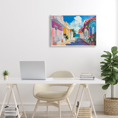«Coastal Colors Town», plaque murale par Franklyn Gregory