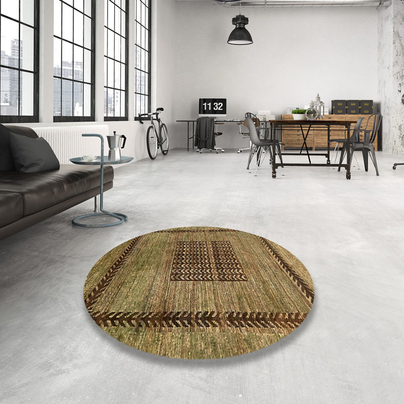 Tapis abstrait moderne 418, Rond 3 pi