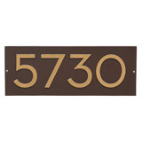 Floating Modern 4" Number Horizontal Address Plaque (4 Digits)
