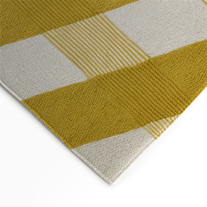 Tapis d'intérieur et d'extérieur à carreaux beige
