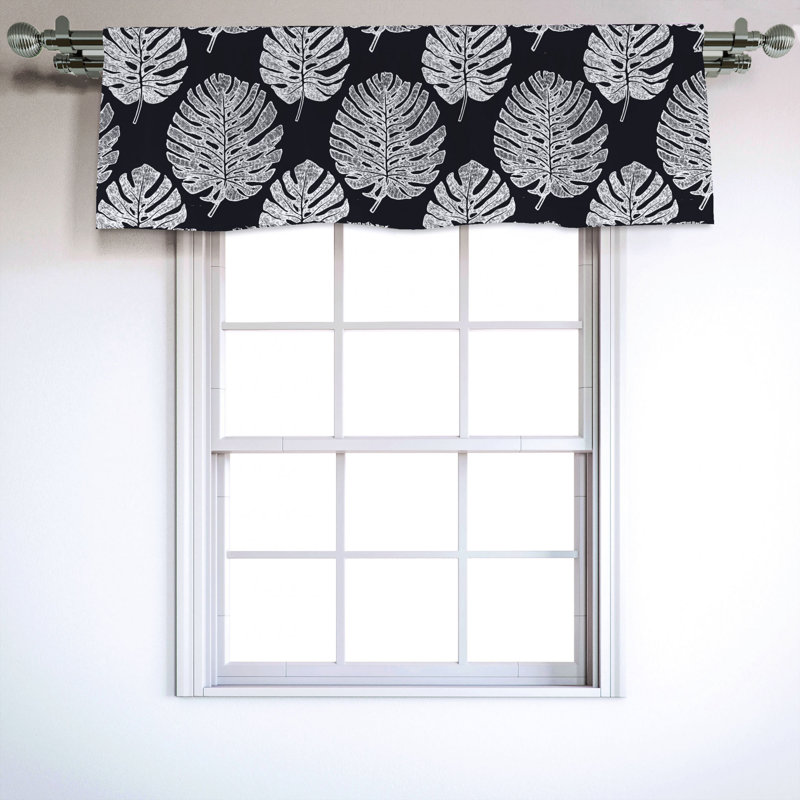 Sateen Floral Ruffled Window Valance