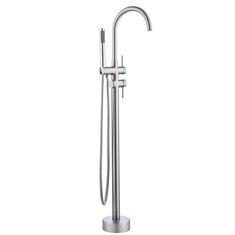 Drip- Tub Filler Faucet In With Solid Construction Freestanding Hand Shower And 13.5 In. Width