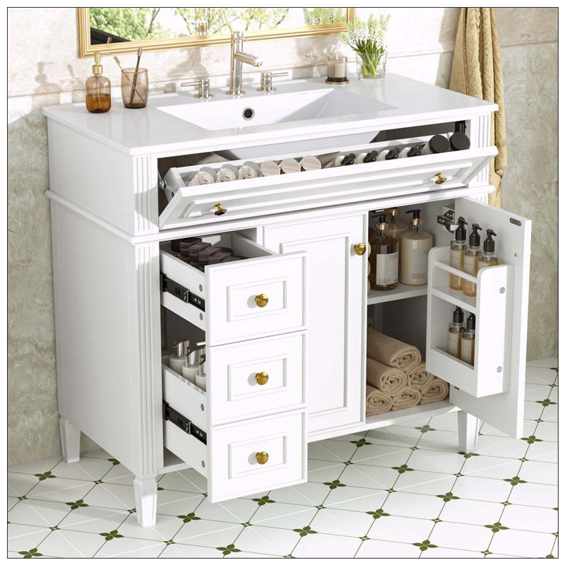 Meuble-lavabo 36 po avec lavabo, White