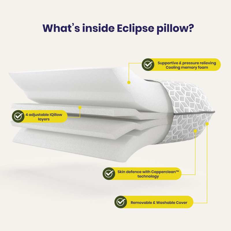  Brightr Eclipse Extra Firm Adjustable Pillow