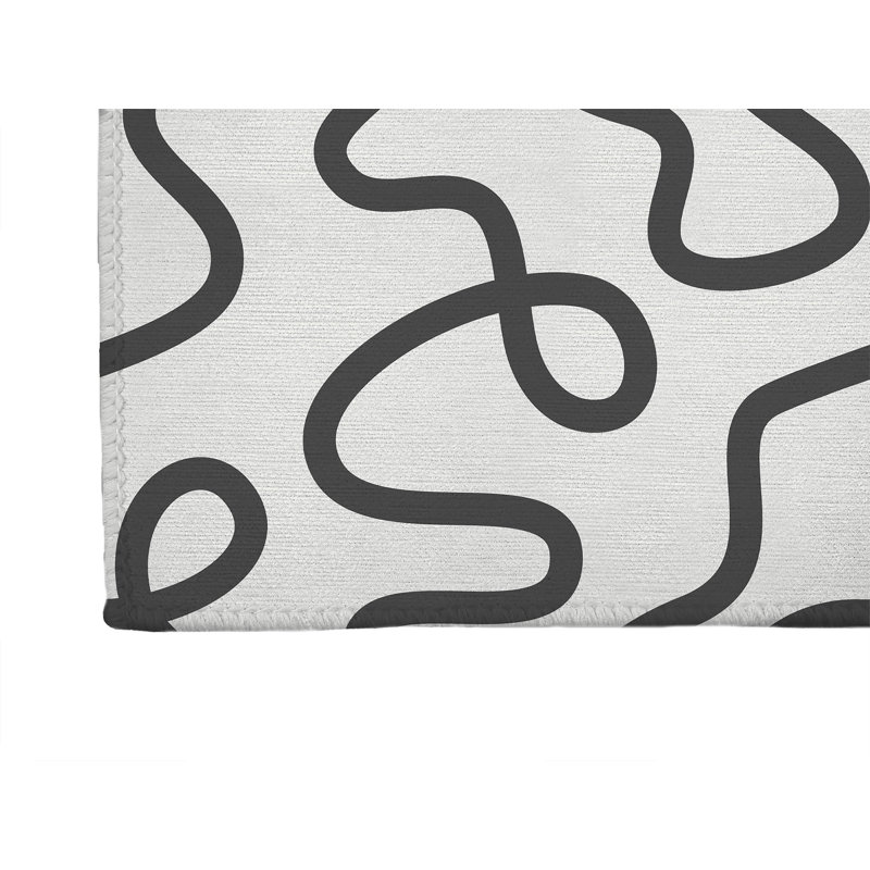Tapis d'extérieur antidérapant Squig, Rectangle 5 pi x 7 pi