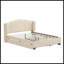 Upholstered Platform Bed With Wingback Headboard-1268567360