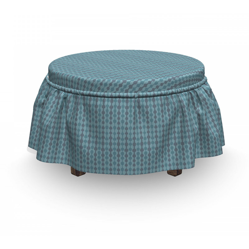 Housse pour repose-pieds doodle motif abstrait