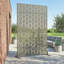 183cm H x 120cm Freestanding Steel Privacy Screen Fence Panels Metal Trellis Outdoor Divider for Patio, Balcony, Backyard, Pool, Indoor Room-897369914-897369904